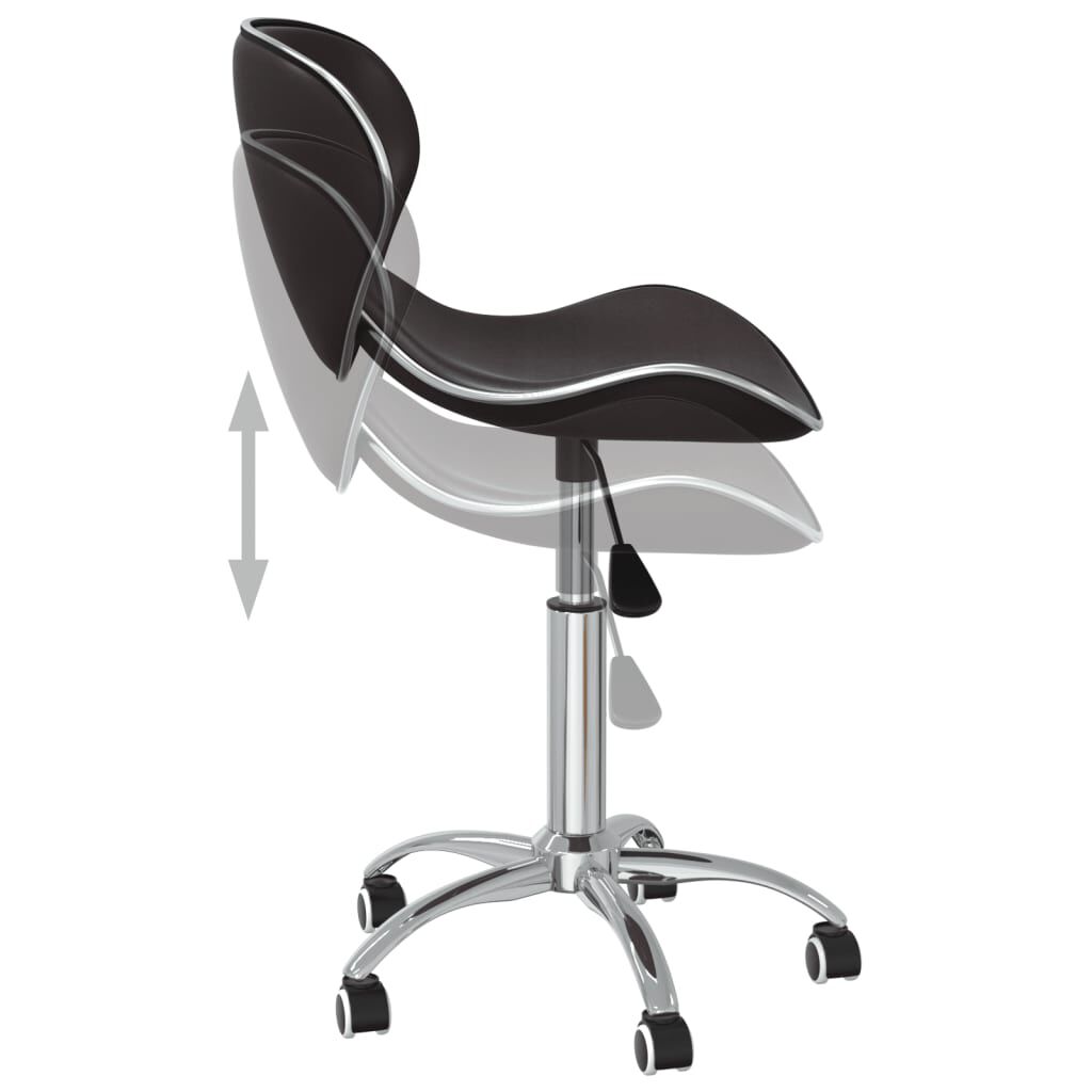 vidaXL Swivel Dining Chairs 6 pcs Brown Faux Leather