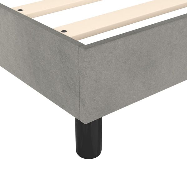 vidaXL Box Spring Bed Frame Light Grey 90x200 cm Velvet