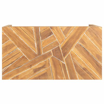 vidaXL Coffee Table Erosion Solid Teak Wood 110x35x38 cm,  vidaXL Coffee Table Erosion Solid Teak Wood 110x35x38 cm