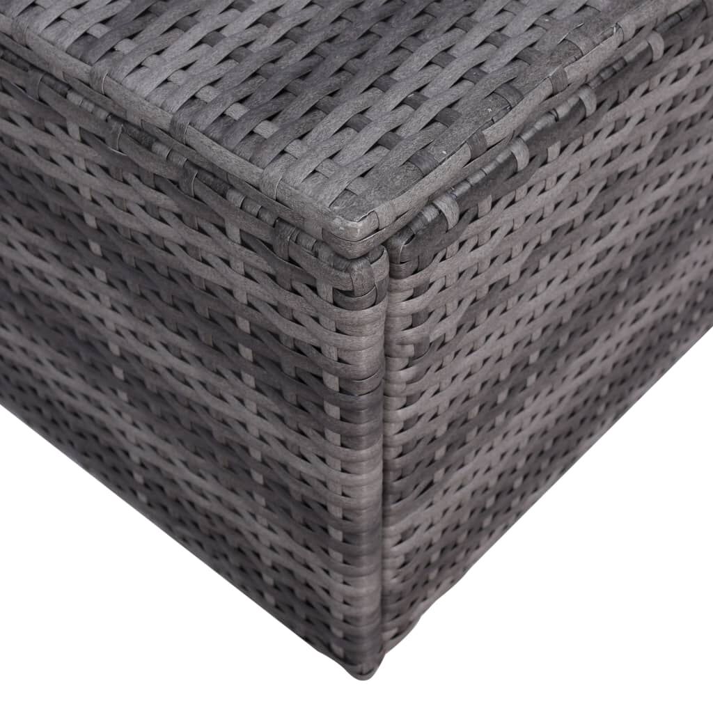 vidaXL 6 Piece Garden Sofa Set with Cushions & Pillows Poly Rattan Grey