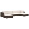 vidaXL Sectional Corner Chair 1 pc with Cushions Poly Rattan Grey