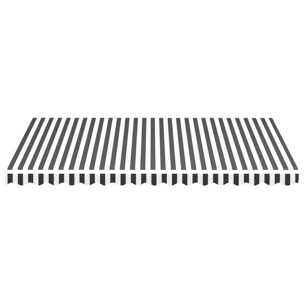 vidaXL Replacement Fabric for Awning Anthracite and White 4x3 m