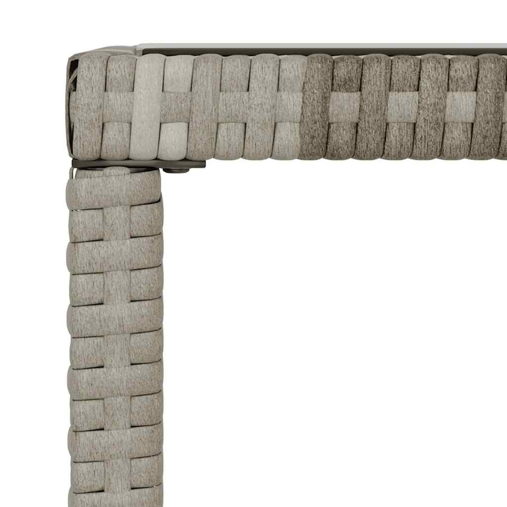 vidaXL 4 Piece Garden Lounge Set with Cushions Grey Poly Rattan