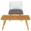 vidaXL 2 Piece Garden Lounge Set with Cushions Solid Acacia Wood