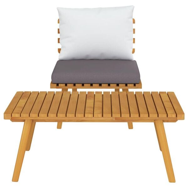 vidaXL 2 Piece Garden Lounge Set with Cushions Solid Acacia Wood