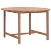 vidaXL Garden Dining Table &Oslash;110x75 cm Solid Wood Teak