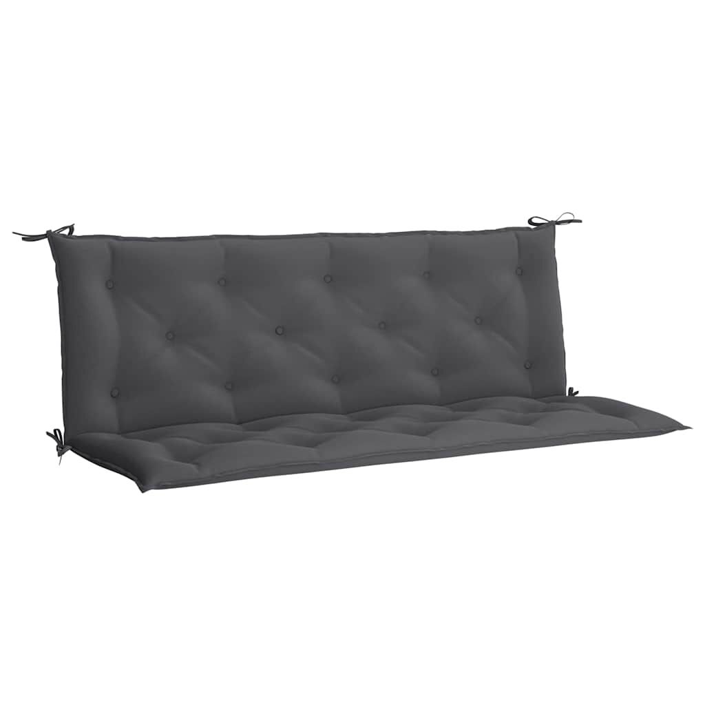 vidaXL Garden Bench Cushion Anthracite 150x(50+50)x7cm Oxford Fabric