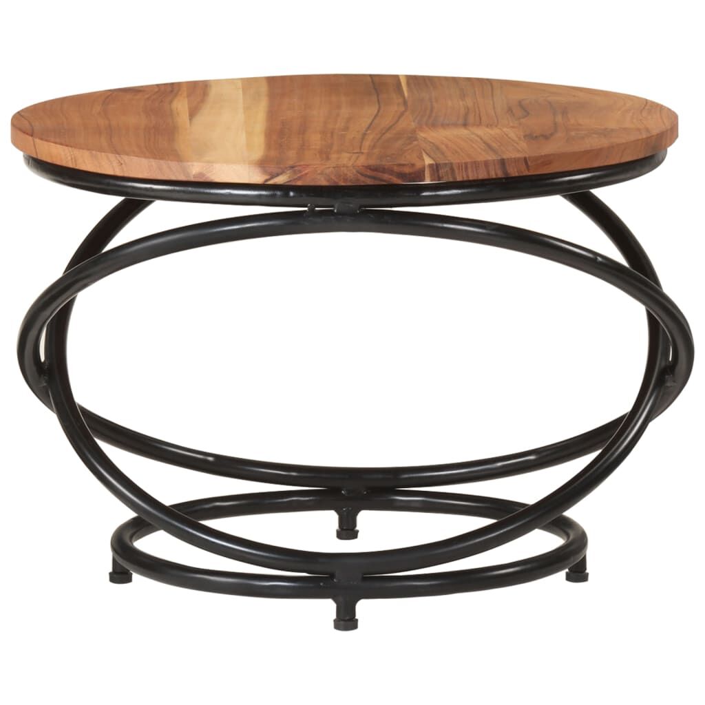 vidaXL Coffee Table Ø 55x40 cm Solid Wood Acacia