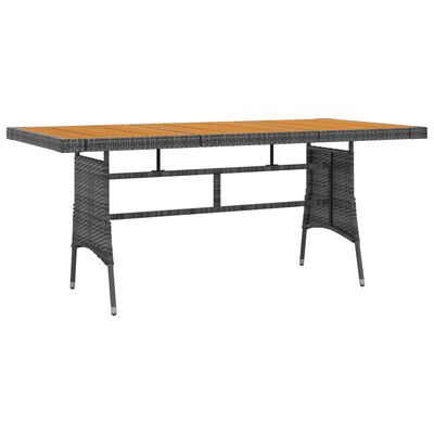 vidaXL 7 Piece Outdoor Dining Set Poly Rattan Grey, grey vidaXL 7 Piece Outdoor Dining Set Poly Rattan Grey