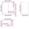 vidaXL Bathroom Cabinet Sonoma Oak 60x33x61 cm Engineered Wood