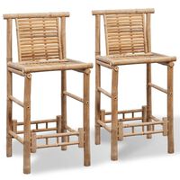 vidaXL Bar Stools 2 pcs Bamboo,  vidaXL Bar Stools 2 pcs Bamboo