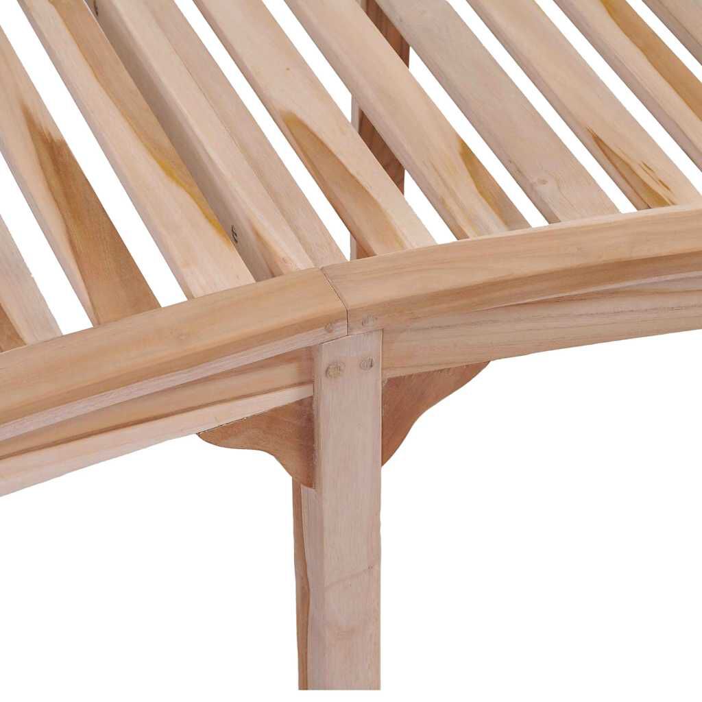 vidaXL Banana Bench 200 cm Solid Teak Wood