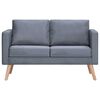vidaXL Sofa 2-Seater Fabric Dark Grey