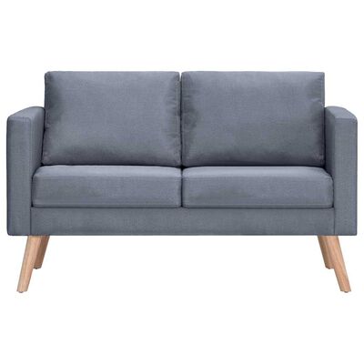 vidaXL Sofa 2-Seater Fabric Dark Grey, dark grey vidaXL Sofa 2-Seater Fabric Dark Grey