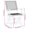 vidaXL 3 Piece Bistro Set Black Poly Rattan and Solid Wood