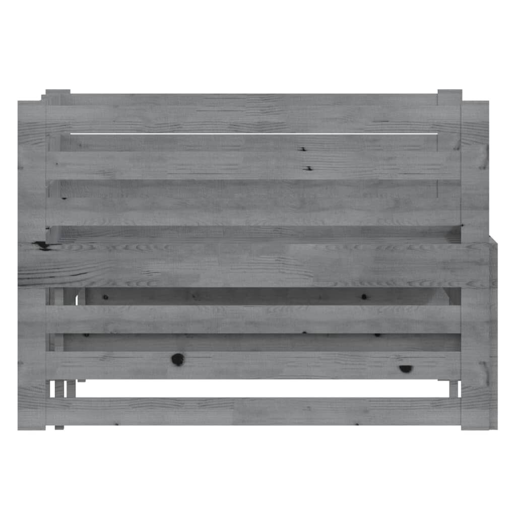 vidaXL Pull-out Day Bed without Mattress Grey 2x(90x200)cm