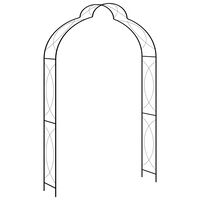 vidaXL Garden Arch Black 150x34x240 cm Iron,  vidaXL Garden Arch Black 150x34x240 cm Iron