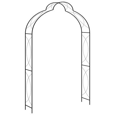 vidaXL Garden Arch Black 150x34x240 cm Iron,  vidaXL Garden Arch Black 150x34x240 cm Iron