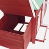 vidaXL Chicken Coop with Nest Box Red 190x72x102 cm Solid Firwood
