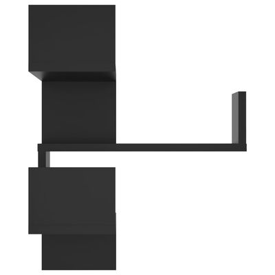 vidaXL Wall Corner Shelf 2 pcs Black 40x40x50 cm Engineered Wood, black vidaXL Wall Corner Shelf 2 pcs Black 40x40x50 cm Engineered Wood