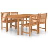vidaXL 5 Piece Garden Dining Set 150x90 cm Solid Teak Wood