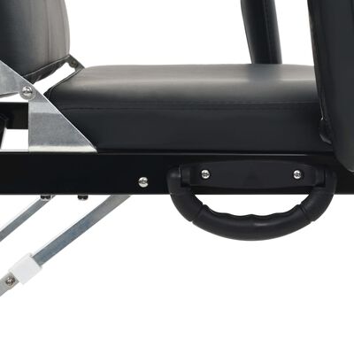 vidaXL Portable Facial Treatment Chair Faux Leather 185x78x76 cm Black, black vidaXL Portable Facial Treatment Chair Faux Leather 185x78x76 cm Black