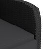 vidaXL 11 Piece Outdoor Dining Set with Cushions Poly Rattan Black