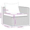 vidaXL Garden Corner Sofas 2 pcs Grey Poly Rattan