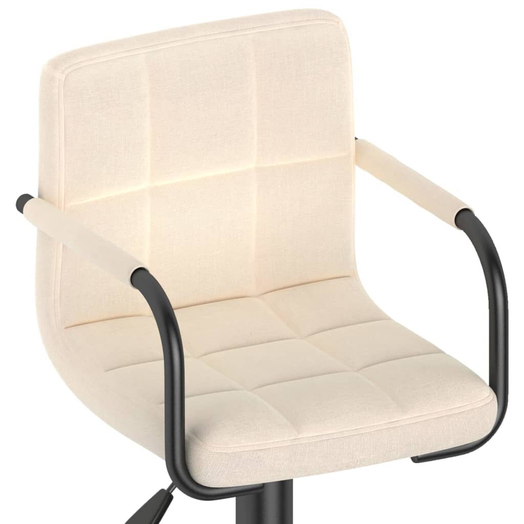 vidaXL Bar Stools 2 pcs Cream Fabric