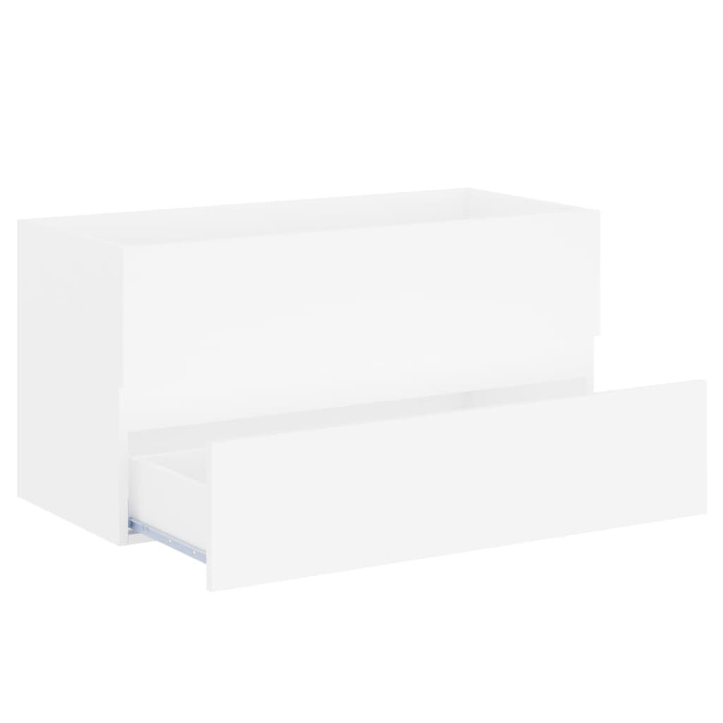 vidaXL Sink Cabinet White 90x38.5x45 cm Engineered Wood