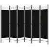vidaXL 6-Panel Room Divider Black 240x180 cm