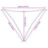 vidaXL Sunshade Sail 160 g/m² Cream 2.5x2.5x3.5 m HDPE