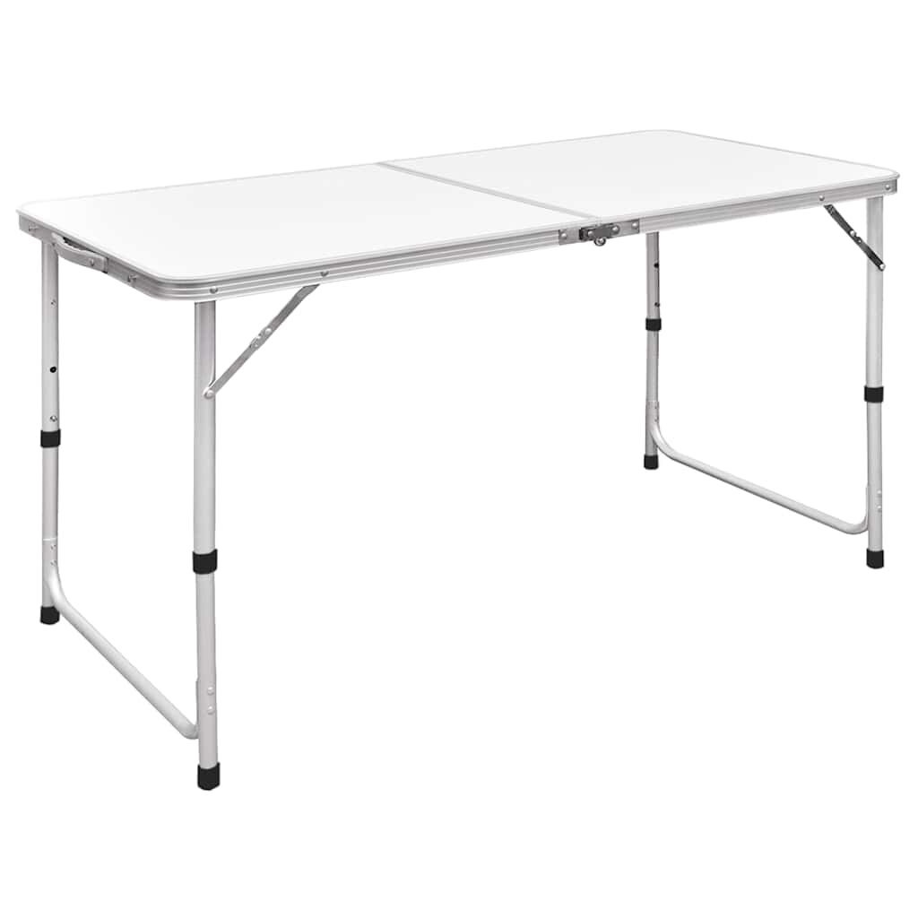 vidaXL Foldable Camping Table Height Adjustable Aluminium 120 x 60 cm