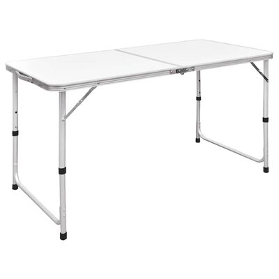 vidaXL Foldable Camping Table Height Adjustable Aluminium 120 x 60 cm,  vidaXL Foldable Camping Table Height Adjustable Aluminium 120 x 60 cm