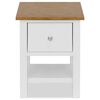 vidaXL Nightstand 36x30x47 cm Solid Oak Wood
