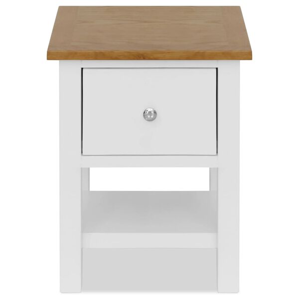 vidaXL Nightstand 36x30x47 cm Solid Oak Wood