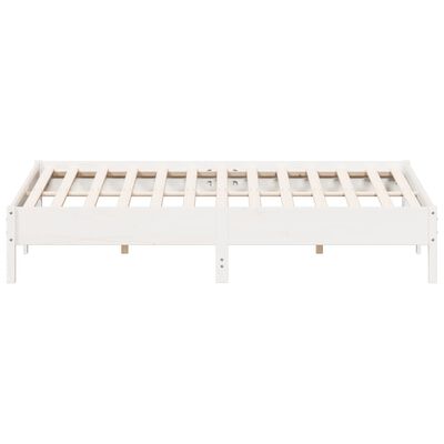 vidaXL Bed Frame without Mattress White 200x200 cm Solid Wood Pine