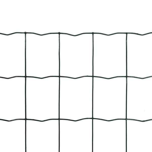 vidaXL Euro Fence Steel 25x1.0 m Green