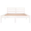 vidaXL Bed Frame without Mattress Solid Wood Pine 120x200cm White