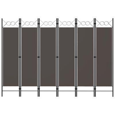 vidaXL 6-Panel Room Divider Anthracite 240x180 cm, anthracite vidaXL 6-Panel Room Divider Anthracite 240x180 cm