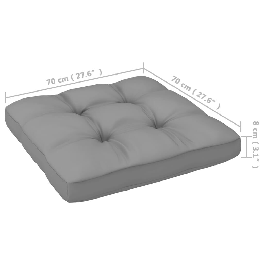 vidaXL 3 Piece Garden Lounge Set with Cushions Solid Pinewood