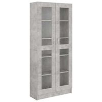 vidaXL Vitrine Cabinet Concrete Grey 82.5x30.5x185 cm Engineered Wood, concrete grey vidaXL Vitrine Cabinet Concrete Grey 82.5x30.5x185 cm Engineered Wood