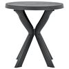 vidaXL Bistro Table Anthracite Ø70 cm Plastic