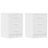 vidaXL Bedside Cabinets 2 pcs White 38x35x56 cm Engineered Wood