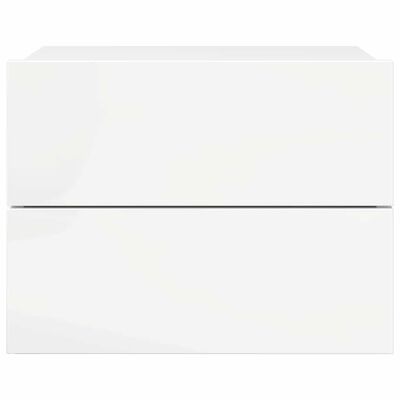vidaXL Bedside Cabinets 2 pcs High Gloss White 40x30x30 cm Engineered Wood, high gloss white vidaXL Bedside Cabinets 2 pcs High Gloss White 40x30x30 cm Engineered Wood