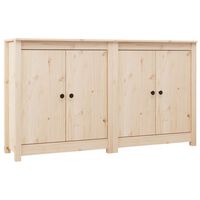vidaXL Sideboards 2 pcs 70x35x80 cm Solid Wood Pine, natural vidaXL Sideboards 2 pcs 70x35x80 cm Solid Wood Pine