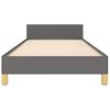 vidaXL Bed Frame without Mattress Dark Grey 92x187 cm Single Fabric