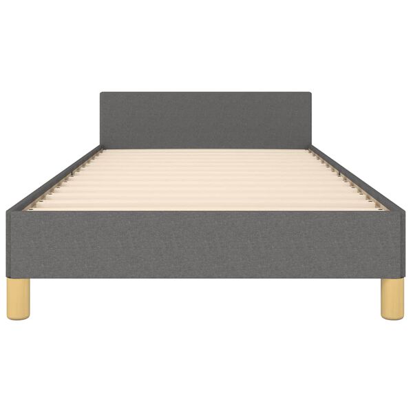 vidaXL Bed Frame without Mattress Dark Grey 92x187 cm Single Fabric