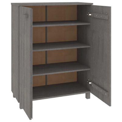 vidaXL Shoe Cabinet HAMAR Light Grey 85x40x108 cm Solid Wood Pine, light grey vidaXL Shoe Cabinet HAMAR Light Grey 85x40x108 cm Solid Wood Pine