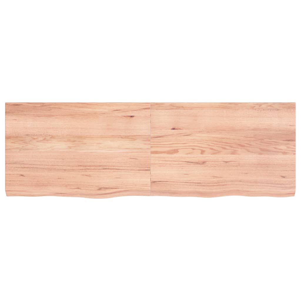 vidaXL Bathroom Countertop Light Brown 120x40x(2-4)cm Treated Solid Wood